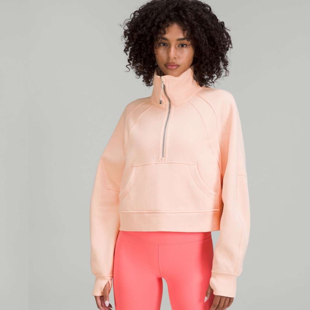Lululemon Peach Funnel Neck Half-Zip